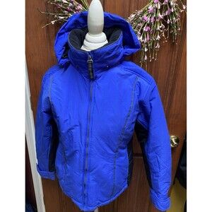 Pacific Trail Outdoor Winter Wear Womens Jacket Coat Hooded Fleece Lined Blue S